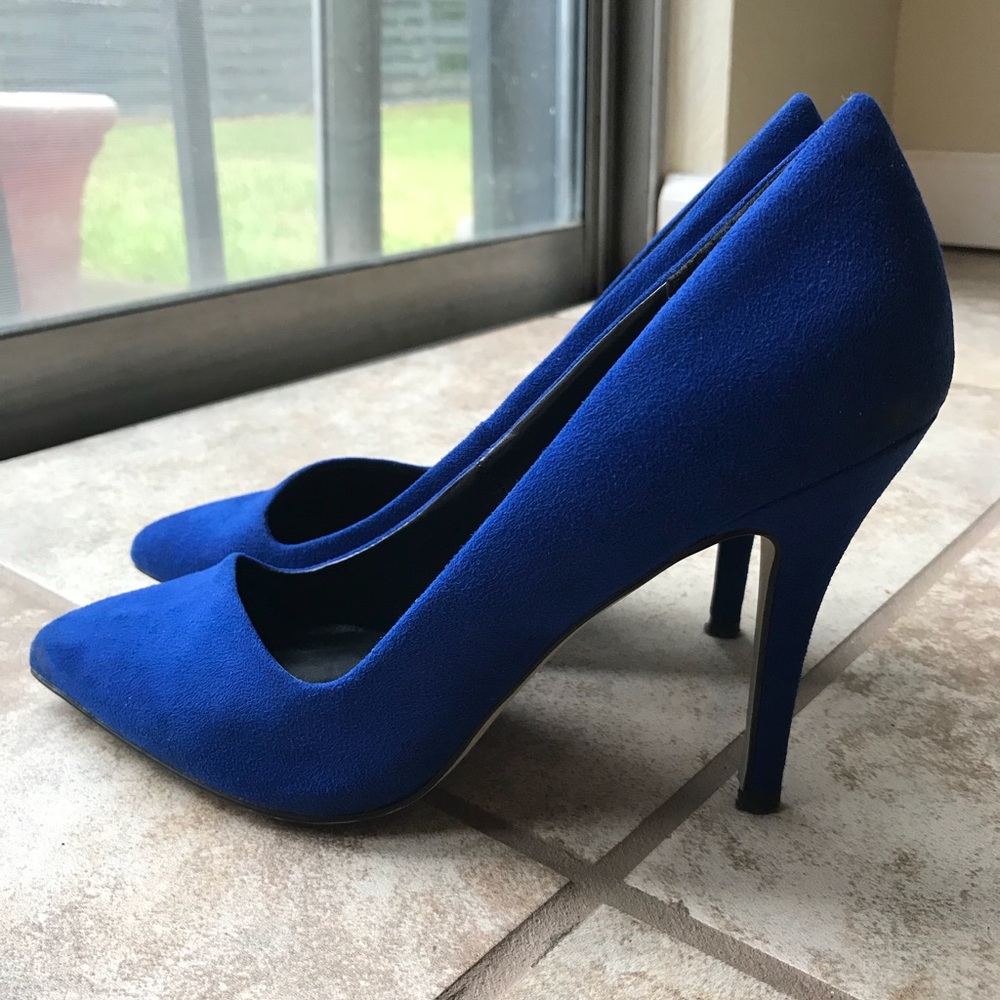 Aldo Cobalt Blue Asymmetrical Stilettos